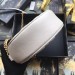 Gucci White GG Marmont Mini Round Shoulder Bag