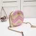 Gucci Pink Gold GG Marmont Mini Round Shoulder Bag
