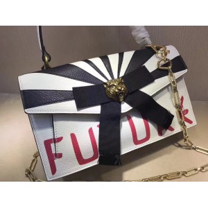 Gucci White Osiride Leather Top Handle Bag