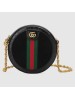 Gucci Black Ophidia Mini Round Shoulder Bag