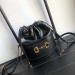 Gucci 1955 Horsebit Bucket Bag In Noir Calfskin