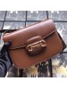 Gucci 1955 Horsebit Shoulder Bag In Brown Leather
