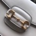 Gucci 1955 Horsebit Shoulder Bag In White Leather
