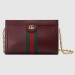Gucci Bordeaux Ophidia Calfskin Small Shoulder Bag