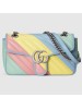 Gucci GG Marmont Small Shoulder Bag In Multicolored Diagonal Leather