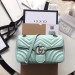Gucci Pastel Green GG Marmont Small Matelasse Shoulder Bag