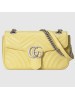 Gucci Pastel Yellow GG Marmont Small Matelasse Shoulder Bag