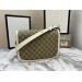 Gucci 1955 Horsebit Small Shoulder Bag With White Trim