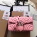 Gucci Pastel Pink GG Marmont Small Matelasse Shoulder Bag