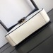 Gucci GG Marmont Small Shoulder Bag In White Diagonal Leather