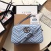 Gucci Pastel Blue GG Marmont Small Camera Shoulder Bag