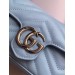 Gucci Pastel Blue GG Marmont Matelasse Super Mini Bag