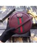 Gucci Bordeaux Calfskin Ophidia Mini Round Shoulder Bag