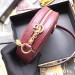 Gucci Bordeaux Calfskin Ophidia Mini Round Shoulder Bag