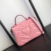 Gucci GG Marmont Mini Top Handle Bag In Pastel Pink Leather