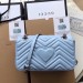 Gucci Pastel Blue GG Marmont Small Matelasse Shoulder Bag