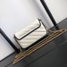 Gucci GG Marmont Super Mini Bag In White Diagonal Leather