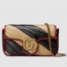 Gucci GG Marmont Super Mini Bag In Bicolor Diagonal Leather