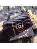 Gucci GG Marmont Super Mini Bag In Black Diagonal Leather