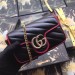 Gucci GG Marmont Super Mini Bag In Black Diagonal Leather