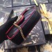 Gucci GG Marmont Super Mini Bag In Black Diagonal Leather