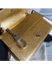 Gucci Dionysus Super Mini Bag In Gold Lame Leather