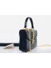 Gucci Sylvie 1969 Crocodile Mini Top Handle Black Bag