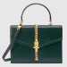 Gucci Sylvie 1969 Calfskin Small Top Handle Green Bag