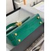 Gucci Sylvie 1969 Patent Mini Top Handle Green Bag