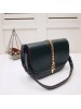 Gucci Sylvie 1969 Small Shoulder Bag In Green Calfskin