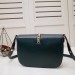 Gucci Sylvie 1969 Small Shoulder Bag In Green Calfskin