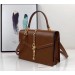 Gucci Sylvie 1969 Calfskin Small Top Handle Brown Bag