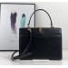 Gucci Sylvie 1969 Calfskin Small Top Handle Black Bag