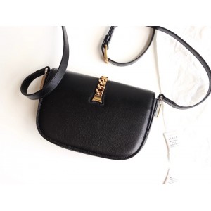 Gucci Sylvie 1969 Mini Shoulder Bag In Black Calfskin