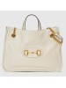 Gucci Horsebit 1955 Medium Tote Bag In White Leather