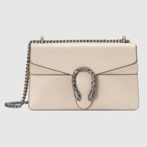 Gucci White Dionysus Small Leather Shoulder Bag