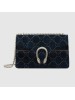 Gucci Blue Dionysus GG Velvet Small Shoulder Bag