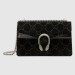 Gucci Black Dionysus GG Velvet Small Shoulder Bag