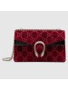 Gucci Red Dionysus GG Velvet Small Shoulder Bag