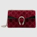 Gucci Red Dionysus GG Velvet Small Shoulder Bag