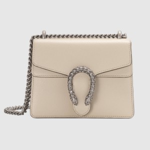 Gucci White Mini Dionysus Leather Bag