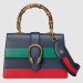 Gucci Navy Stripe Dionysus Small Bamboo Top Handle Bag