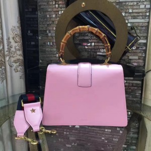 Gucci Pink Stripe Dionysus Small Bamboo Top Handle Bag