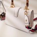 Gucci White Stripe Dionysus Small Bamboo Top Handle Bag