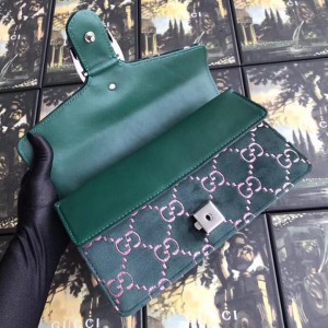 Gucci Green Dionysus GG Velvet Small Bag