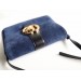 Gucci Blue Suede Arli Medium Shoulder Bag