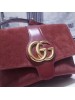 Gucci Bordeaux Suede Arli Medium Shoulder Bag