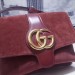 Gucci Bordeaux Suede Arli Medium Shoulder Bag