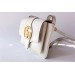 Gucci White Small Arli Leather Shoulder Bag