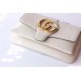 Gucci White Small Arli Leather Shoulder Bag